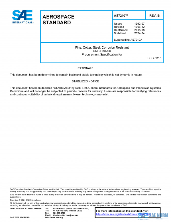 SAE AS 7210 Series PDF