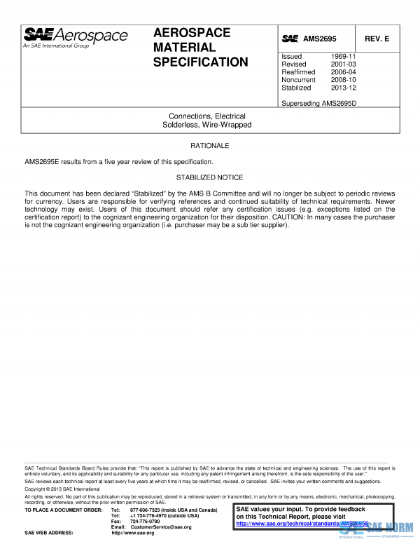 SAE AMS 2695 Series PDF