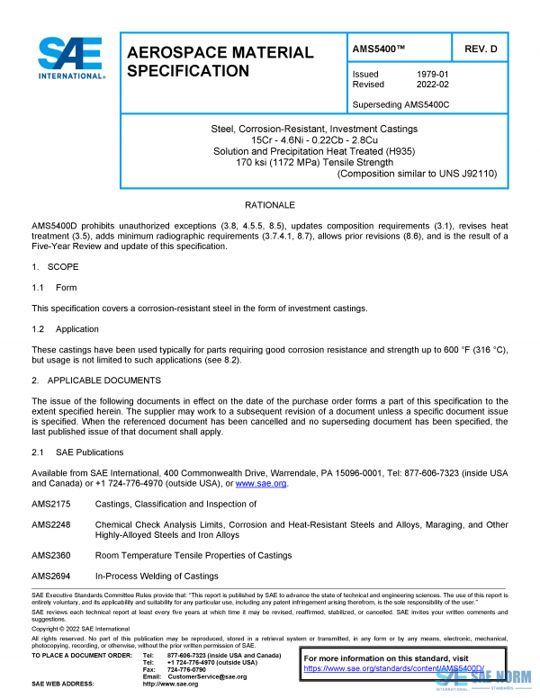 SAE AMS 5400 Series PDF
