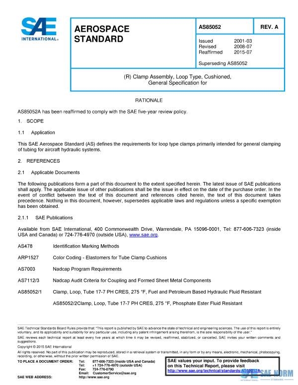 SAE AS 85052 Series PDF