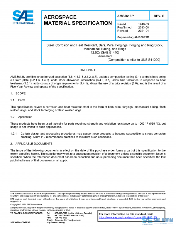 SAE AMS 5613 Series PDF