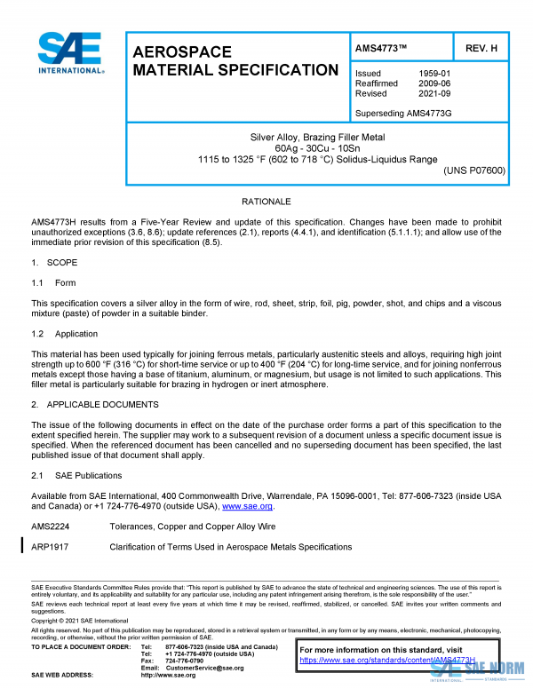 SAE AMS 4773 Series PDF