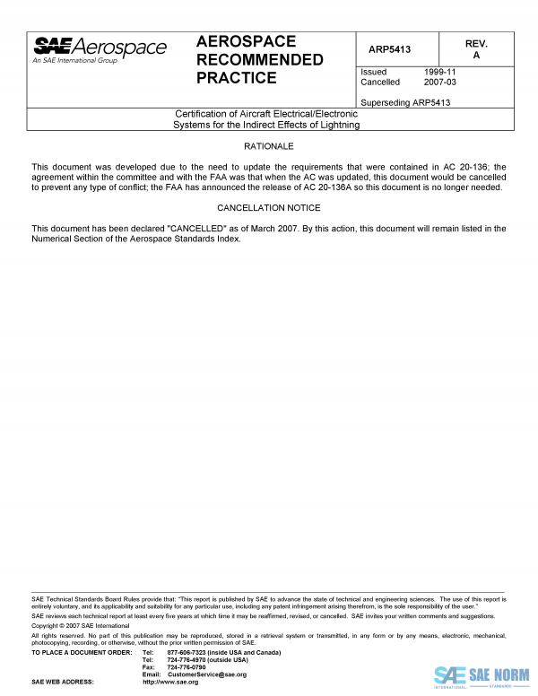 SAE ARP 5413 Series PDF