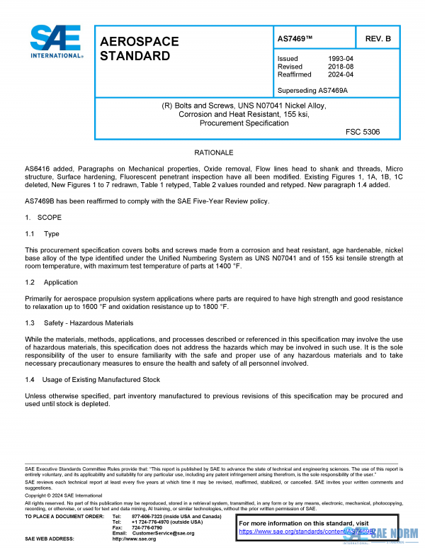 SAE AS 7469 Series PDF