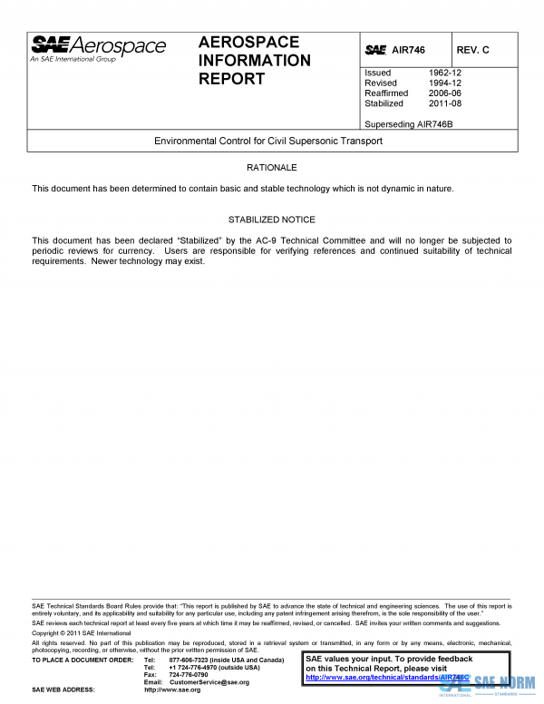 SAE AIR 746 Series PDF