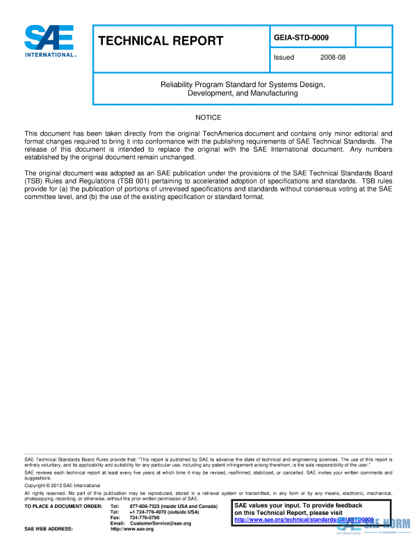 SAE GEIASTD 0009 Series PDF