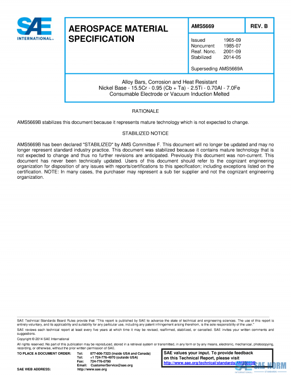 SAE AMS 5669 Series PDF
