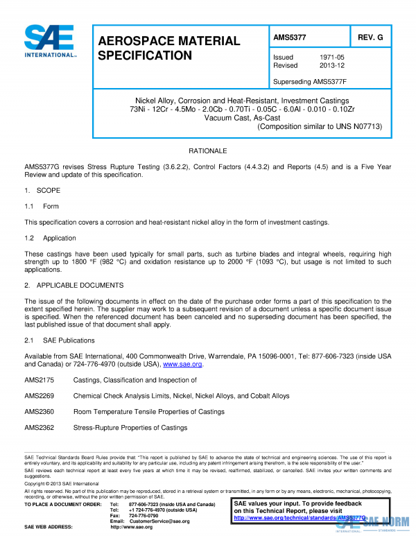 SAE AMS 5377 Series PDF