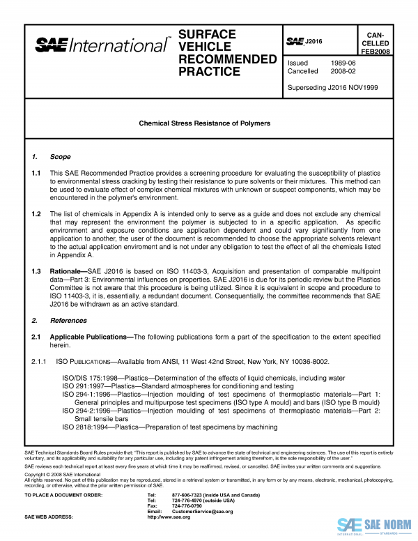 SAE J 2016 Series PDF