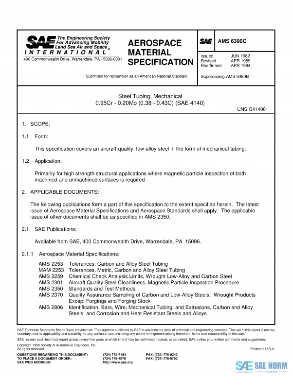 SAE AMS 6390 Series PDF
