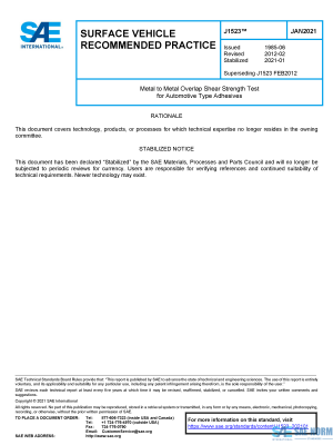 SAE J 1523 Series PDF