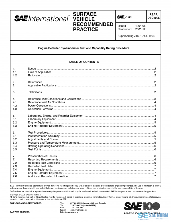 SAE J 1621 Series PDF
