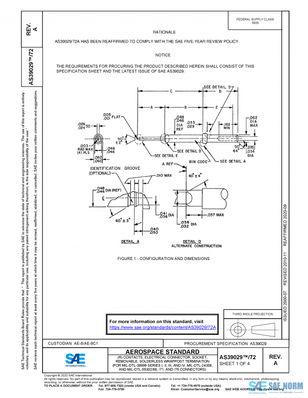 SAE AS 39029/72 Series PDF