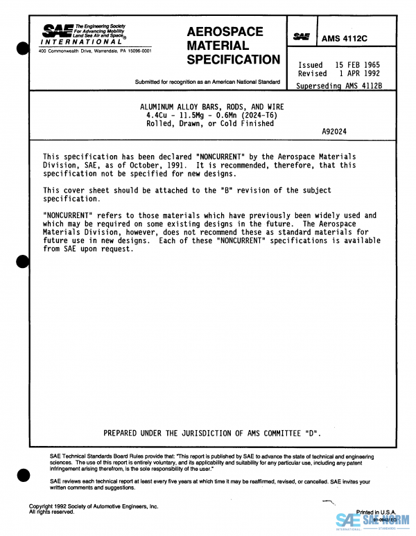 SAE AMS 4112 Series PDF