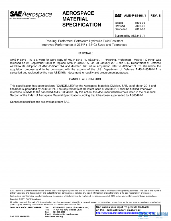 SAE AMSP 83461/1 Series PDF