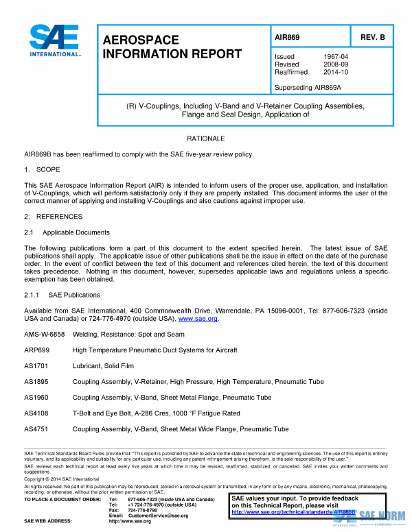 SAE AIR 869 Series PDF