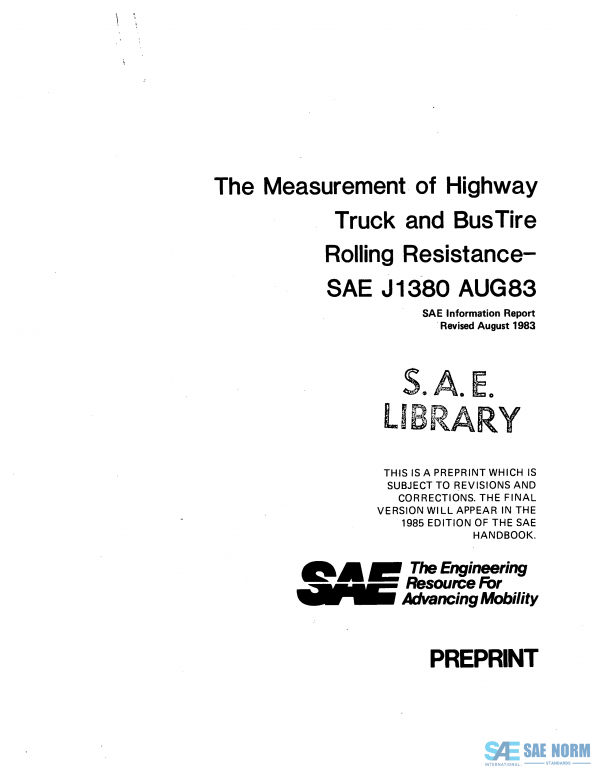 SAE J 1380 Series PDF