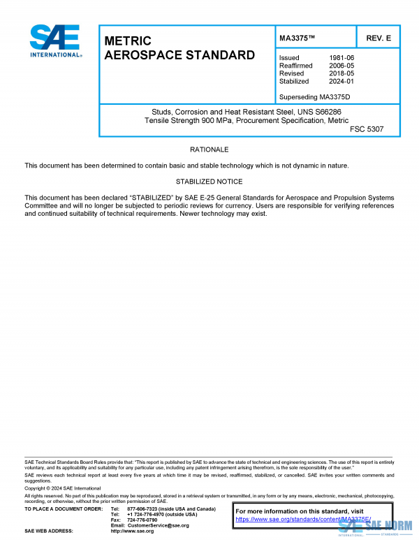 SAE MA 3375 Series PDF