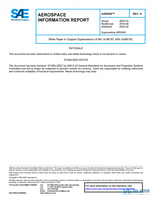 SAE AIR 5926 Series PDF