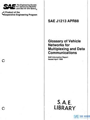 SAE J 1213 Series PDF