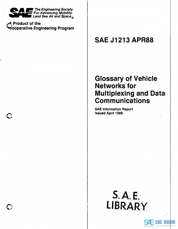 SAE J 1213 Series PDF