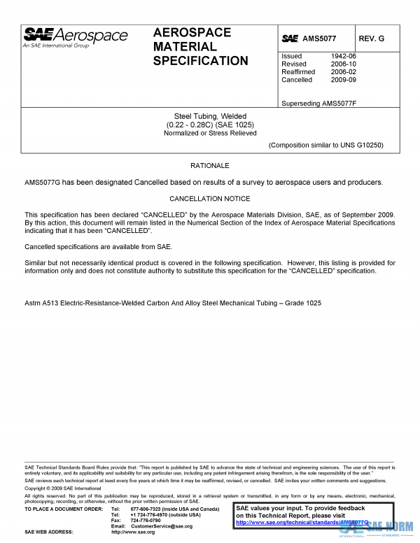 SAE AMS 5077 Series PDF