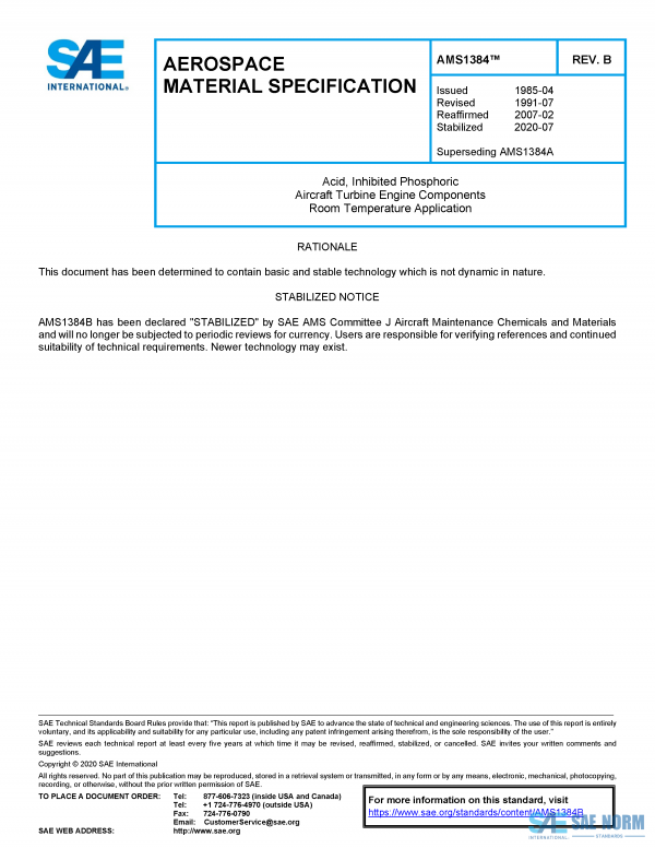 SAE AMS 1384 Series PDF
