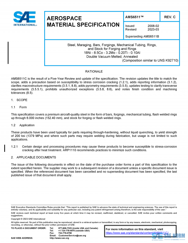 SAE AMS 6511 Series PDF