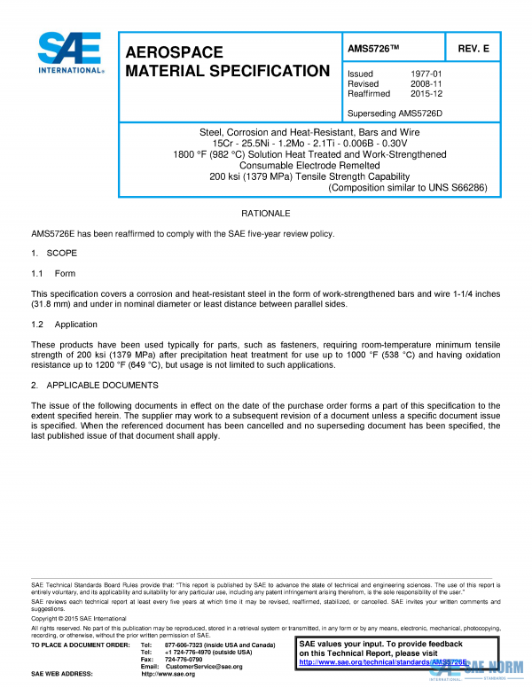 SAE AMS 5726 Series PDF