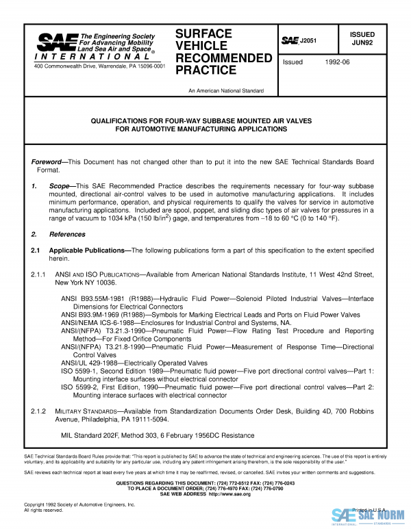 SAE J 2051 Series PDF
