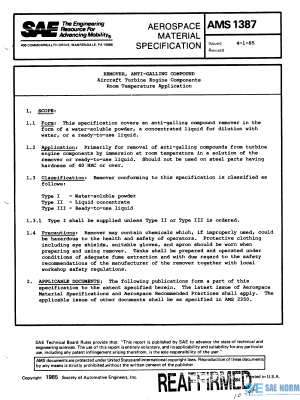 SAE AMS 1387 Series PDF