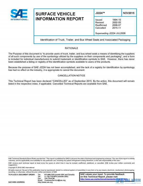 SAE J 2224 Series PDF