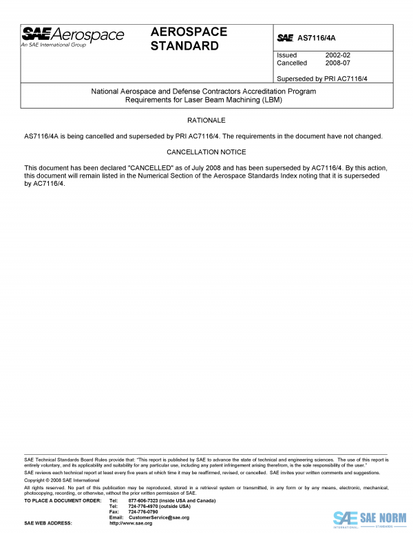 SAE AS 7116/4 Series PDF