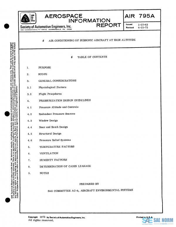 SAE AIR 795 Series PDF