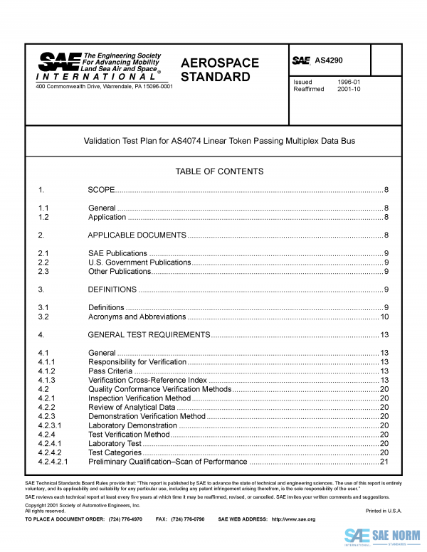 SAE AS 4290 Series PDF