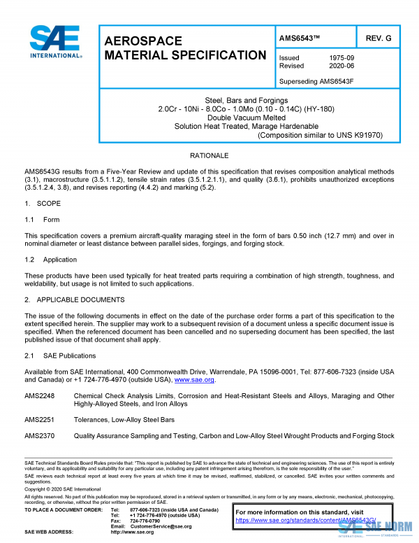SAE AMS 6543 Series PDF
