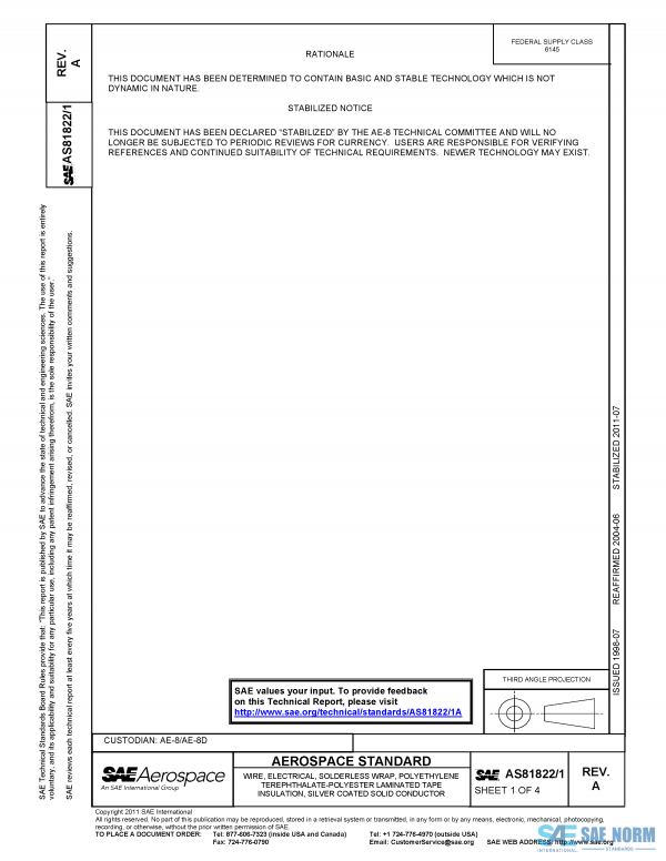 SAE AS 81822/1 Series PDF