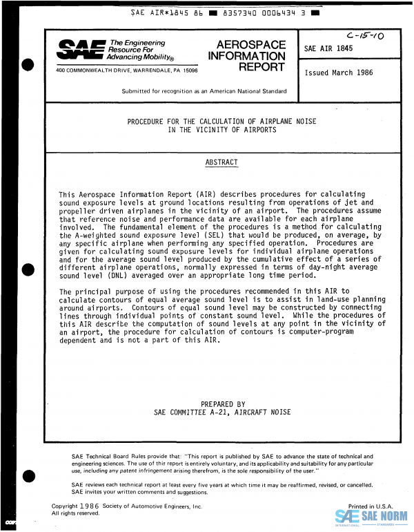 SAE AIR 1845 Series PDF