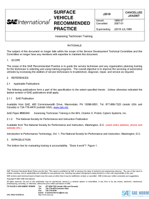 SAE J 2018 Series PDF