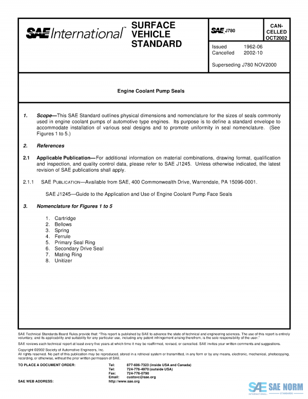 SAE J 780 Series PDF