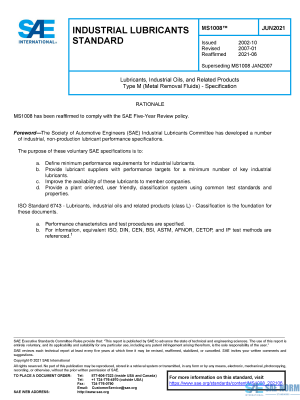 SAE MS 1008 Series PDF