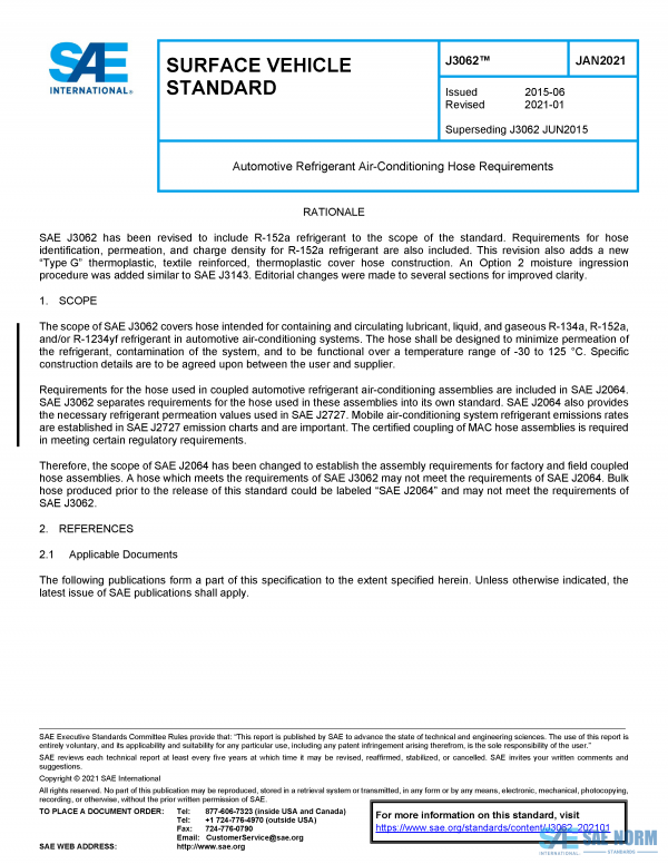 SAE J 3062 Series PDF