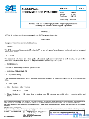 SAE ARP 1051 Series PDF