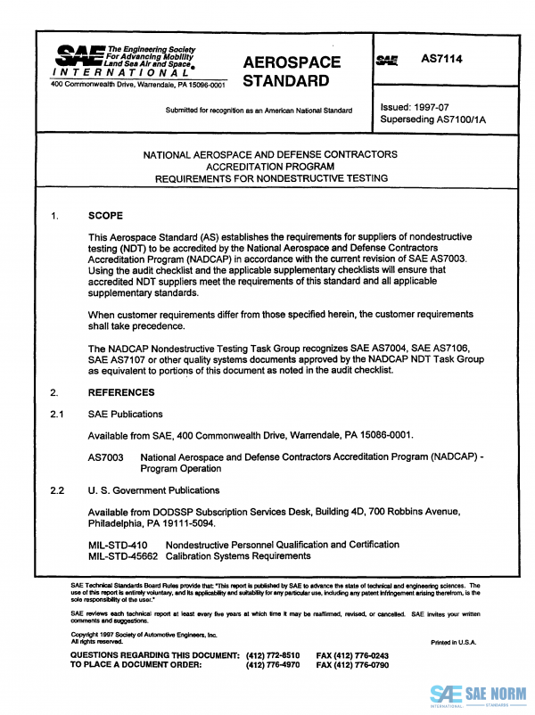 SAE AS 7114 Series PDF