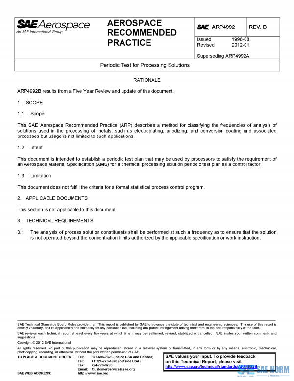 SAE ARP 4992 Series PDF