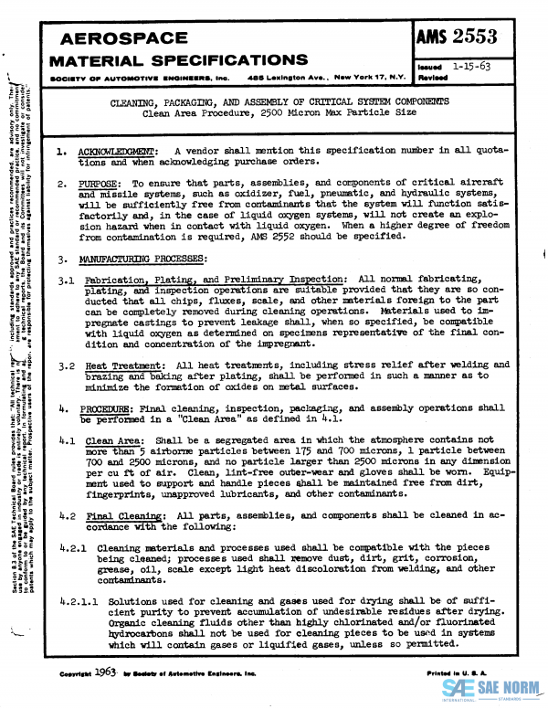 SAE AMS 2553 Series PDF