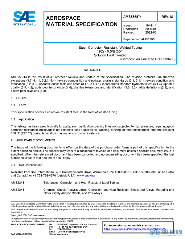 SAE AMS 5565 Series PDF