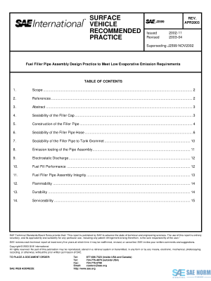 SAE J 2599 Series PDF