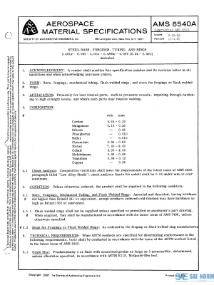 SAE AMS 6540 Series PDF