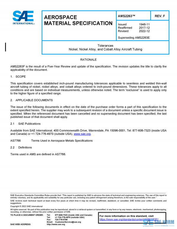 SAE AMS 2263 Series PDF